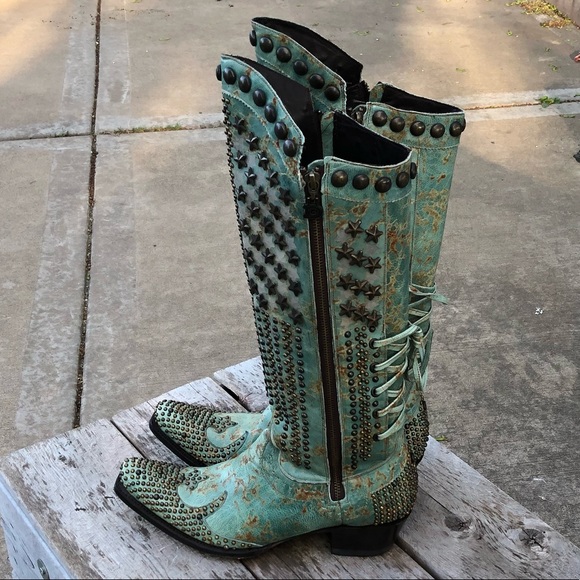 Double D Ranch Killa Flag Boots 9.5 Cowboy Lane - Picture 7 of 16